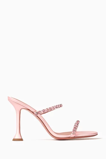Gigi 95 Slipper Mules in Satin
