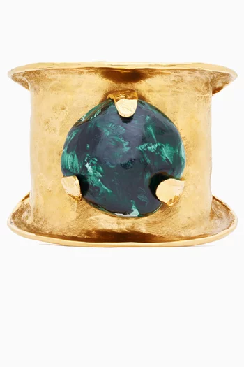 Hammered Open Cuff Bracelet in Metal