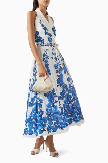 Orchid Blues Midi Dress in Tencel Blend