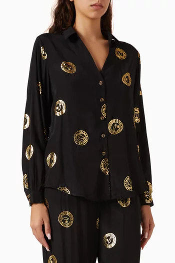 Miley Foil Shirt in Viscose