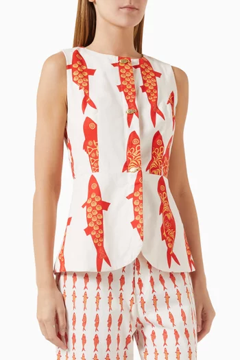 Marina Sol Waistcoat in Cotton