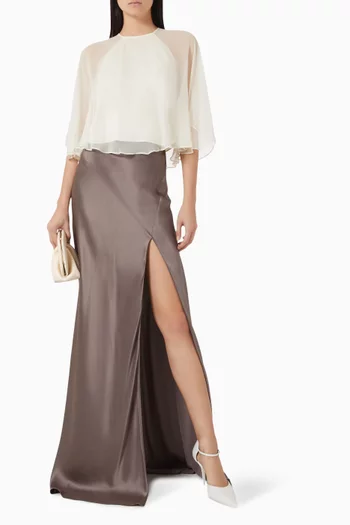 Gala Bias Maxi Skirt in Silk