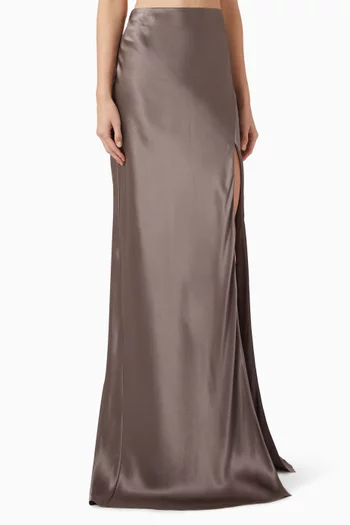 Gala Bias Maxi Skirt in Silk
