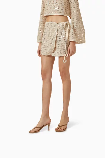 Calypso 70 Mules in Raffia & Suede