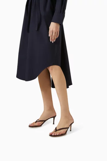 صندل كاليبسو بكعب 70 مم جلد نابا