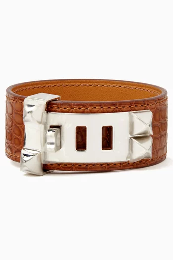 Unused Collier de Chien 24 Bracelet in Alligator Leather