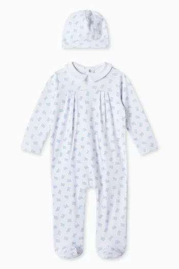 Trains Pyjama Set in Cotton