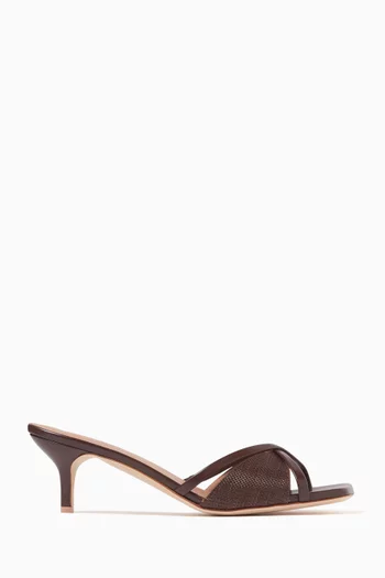 Penn 45 Sandals in Raffia & Nappa