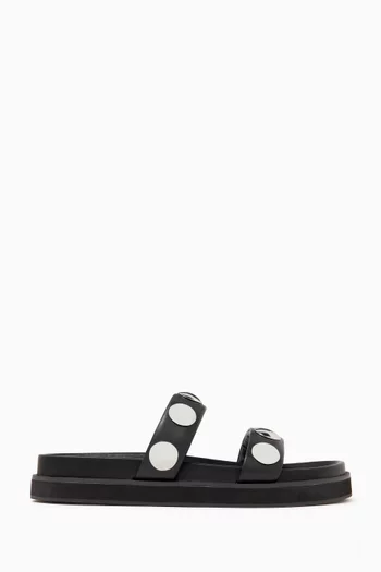 Zeon Slides in Leather
