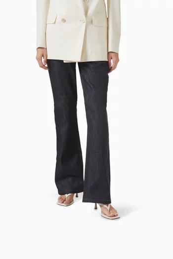 Elvie 70 Thong Mules in Leather