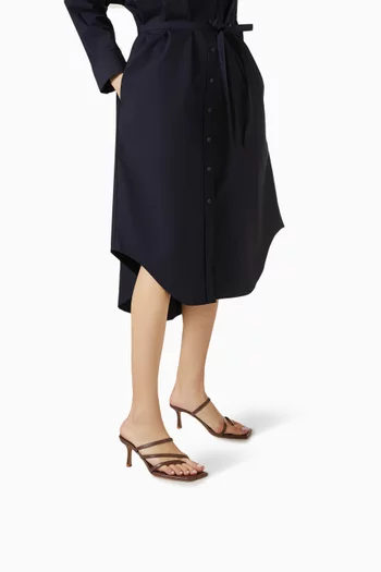 Eva 70 Strappy Sandals in Leather