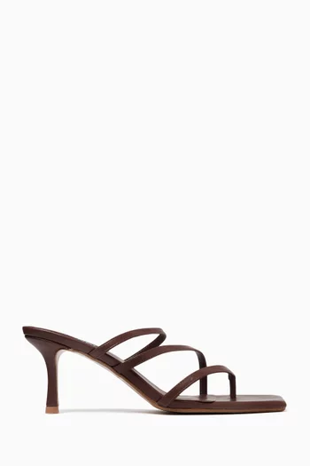 Eva 70 Strappy Sandals in Leather