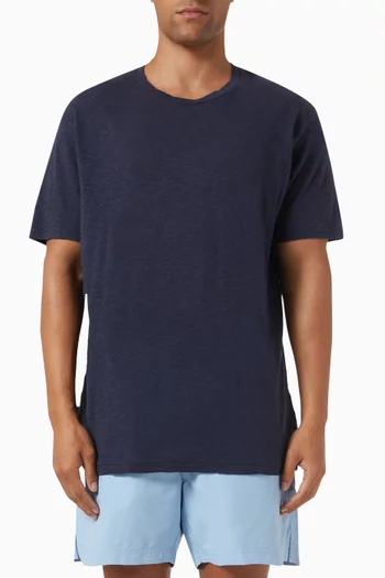 Pima T-shirt in Cotton-linen Blend