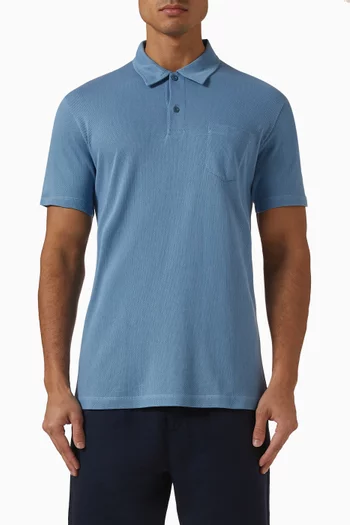 Riviera Polo Shirt in Cotton-mesh