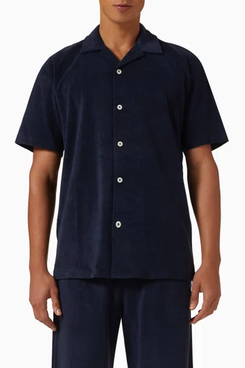 Short-sleeve Shirt in Terrycloth