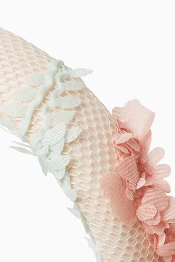 Ruffled Headband in Linen