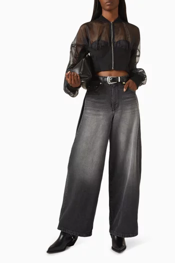 Sheer Crop Jacket in Organza
