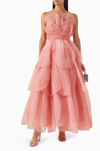 Petal Layered Gown in Organza