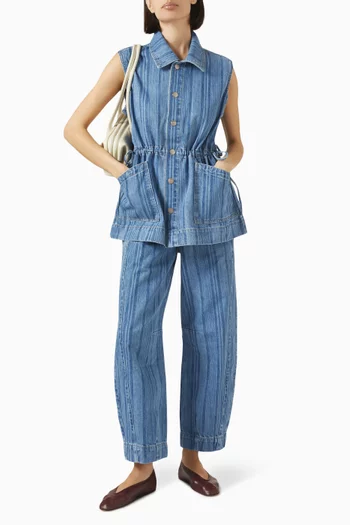 Hera Oversized Gilet Jacket in Organic-cotton