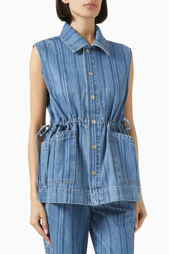 Hera Oversized Gilet Jacket in Organic-cotton