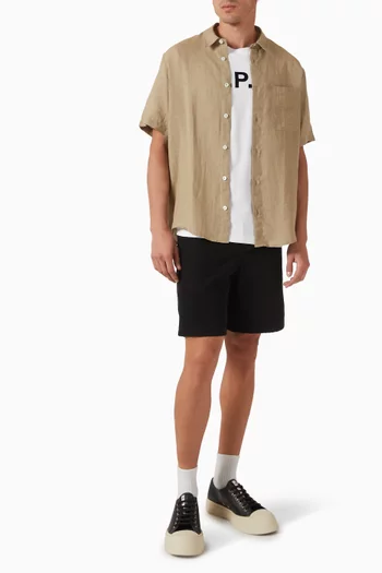 Bellini Logo-embroidered Shirt in Linen