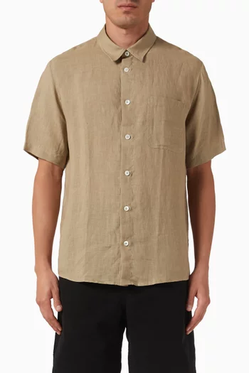 Bellini Logo-embroidered Shirt in Linen