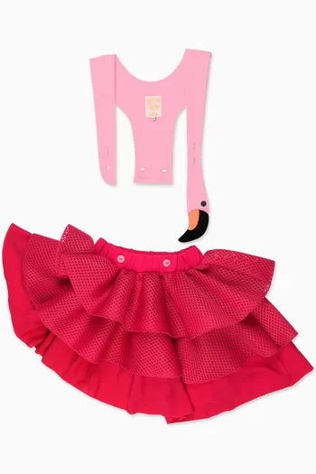 Flamingo Ruffle Dress