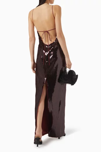 Sequin-embellished Maxi Dress