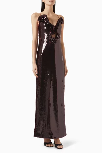 Sequin-embellished Maxi Dress