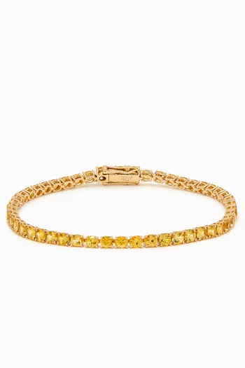 Yellow Sapphire Tennis Bracelet in 18kt Gold