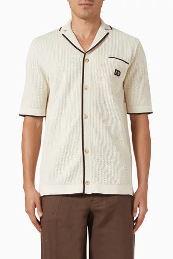 Logo Shirt in Cotton Knit