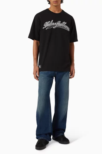 Embroidered T-shirt in Cotton