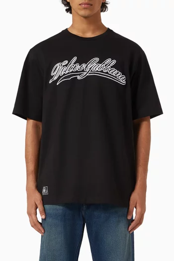 Embroidered T-shirt in Cotton