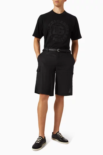 Logo-embroidered T-shirt in Cotton