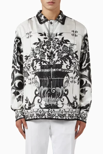 Majolica Print Shirt in Silk