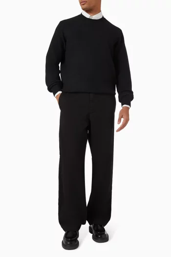 بنطال شينو بقصة فضفاضة قطن