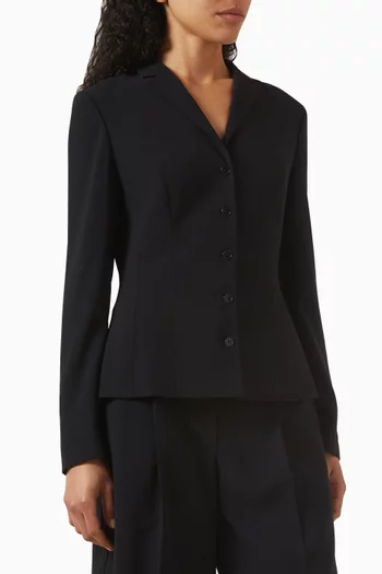 Fitted Blazer in Crepe