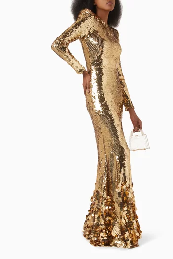 Mirror Sequin-embellished Gown