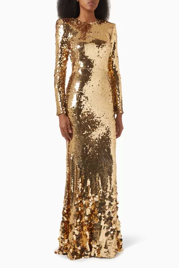 Mirror Sequin-embellished Gown