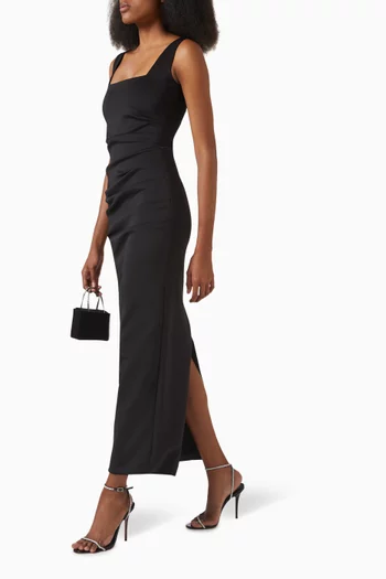 Square-neck Dress in Neoprene
