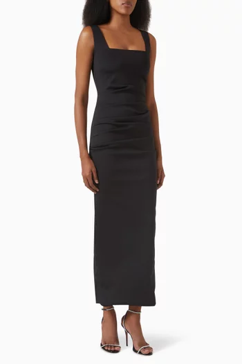 Square-neck Dress in Neoprene