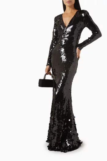 Mirror Sequin-embellished Gown