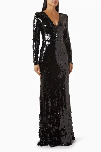 Mirror Sequin-embellished Gown