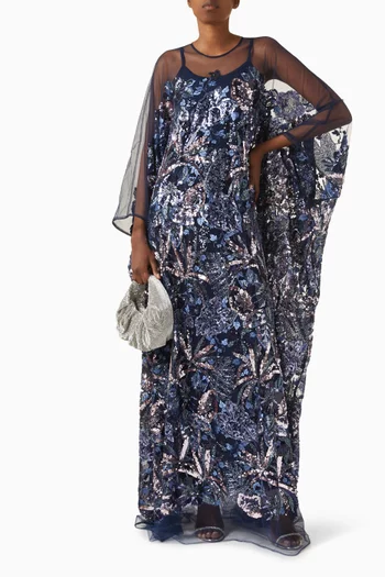 Floral Sequin-embellished Gown