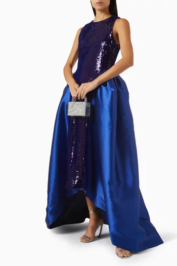 Princess Embellished Gown in Silk & Tulle