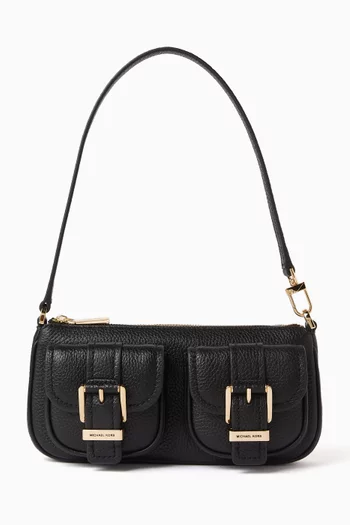 حقيبة كتف زوي صغيرة جلد بارز الملمس