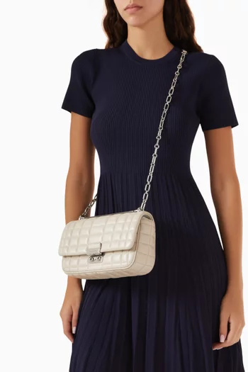 Large Tribeca Shoulder Bag in Quilted Leather