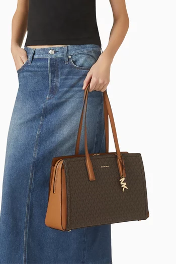 Medium Laila Tote Bag in Logo Canvas