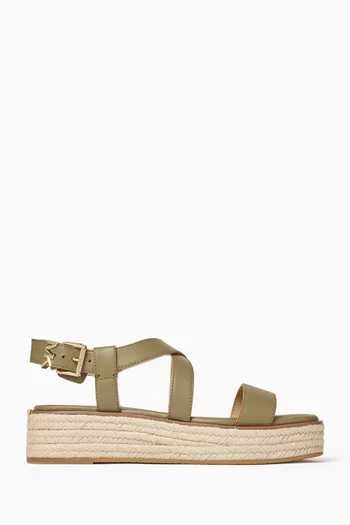 Lynn Espadrille Sandals in Leather