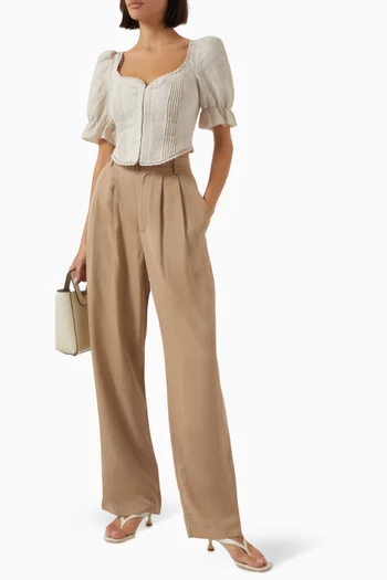 Simmie Top in Linen